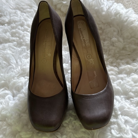 AllSaints Spitafield Ovid Lucite Clear Platform Wedge Heel Pump Women US 9 EU 39 - Picture 3 of 5